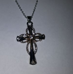 Silver and gemstone necklace